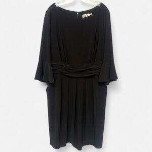 Eliza J Black Long Sleeve Dress with Pockets‎ 18W